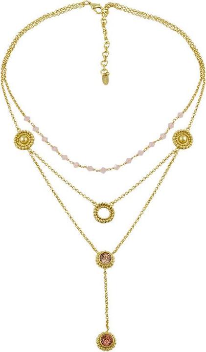 Immagine prodotto Steinkult Collana "Sheila" a 3 pieghe (Vetro (di orologio), Ottone placcato oro)