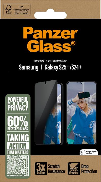 Produktbild PanzerGlass Ultra-Wide Fit (1 Stück, Samsung Galaxy S25+)