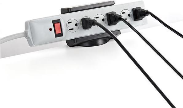 Produktbild StarTech PWRSTRPCLMP Steckdosenleiste (fur Tischhalterung, klemmbar, verstellbar, Tischkl