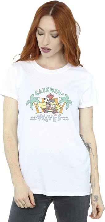 Immagine prodotto Disney Minnie Mouse Catchin Waves Maglietta Ampia Donna (M)