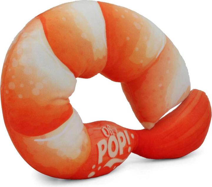 Actual product image Oh My Pop! Neck Travel Pillow and Sleeping Mask Prawn
