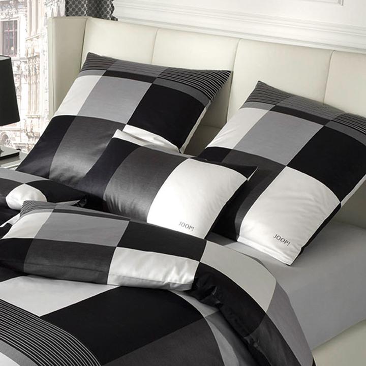 Produktbild Joop! Living Bettwäsche Plaza Squares Black (Bettwäsche Set, 135x200 cm + 80x80 cm)
