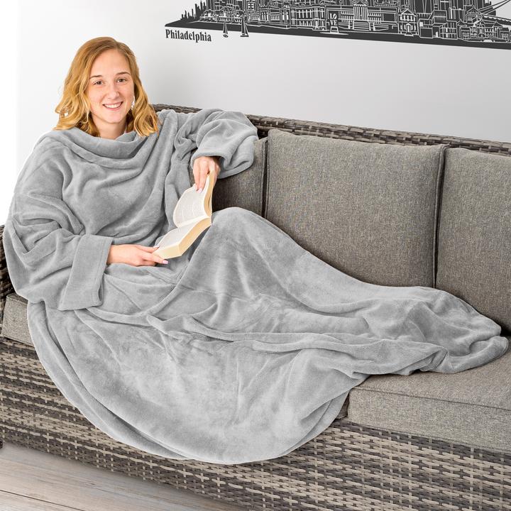 Produktbild tectake Kuscheldecke mit Ärmeln (200 x 170 cm)