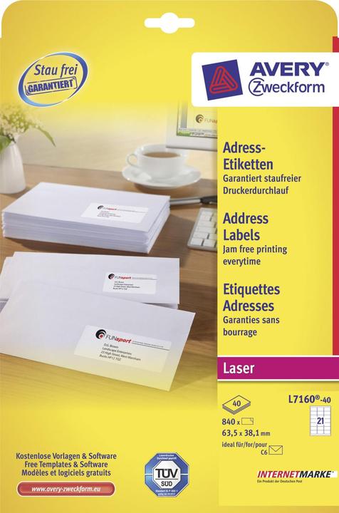 Actual product image Avery Address labels