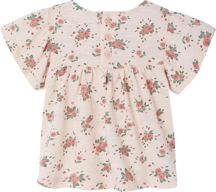 Vertbaudet Bio-Kollektion: Mädchen Baby T-Shirt mit Blumenprint