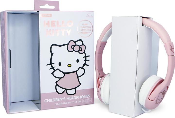 Image du produit OTL Technologies HK1180 Casque filaire Hello Kitty pour enfants avec oreillettes en rouge et blanc