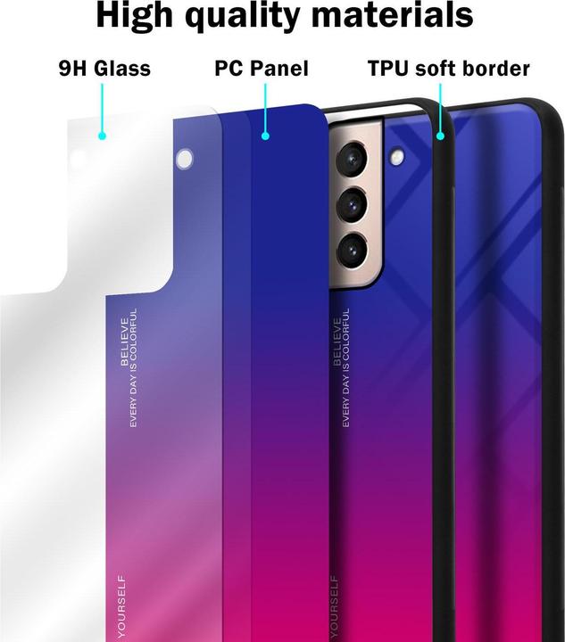 Productafbeelding Cadorabo TPU 2 kleuren glasdekking (Samsung Galaxy S21+)
