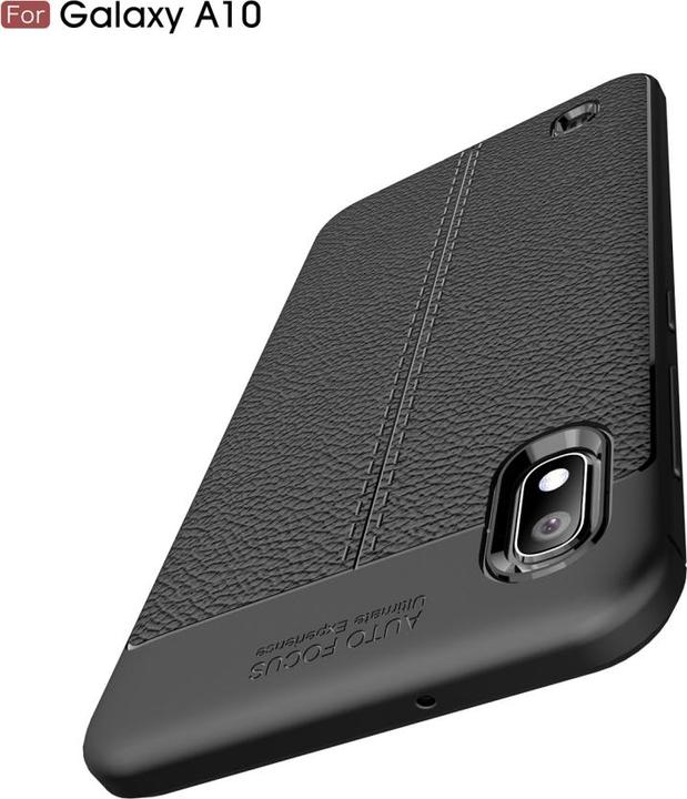 Actual product image Screenguard Samsung Galaxy A10 Case Leather Design TPU Cover (Samsung Galaxy A10)