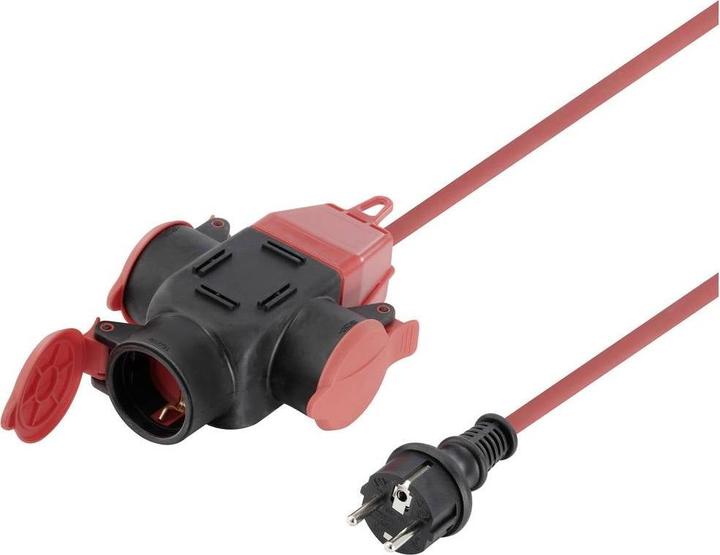 Productafbeelding Sygonix SY-5806890 Verlengkabel 16 A rood 10,00 m H07RN-F 3G 1,5 mm² (10 m, CEE 7/3)