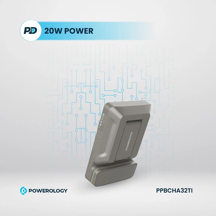 Produktbild Powerology Car Mount 5000mAh Power Bank With Magnetic Wireless Charger (5000 mAh, 15 W)