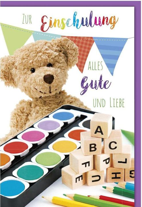 Produktbild Braun + Company Glückwunschkarte zum Schulanfang 11.5 x 17 cm (6 Stk.)