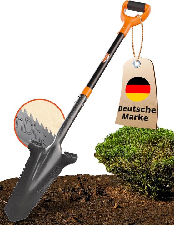 BoomDing Wurzelspaten mit Wurzelsäge und ergonomischem Griff