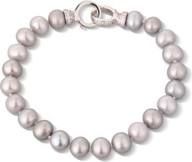 Actual product image JVD Decent Genuine Gray Freshwater Pearl Bracelet