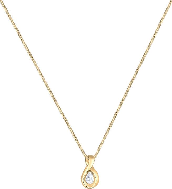 Image du produit Elli PREMIUM Collier Infinity zirconium infini 585 or jaune (585 Or jaune, Zircone, 45 cm)