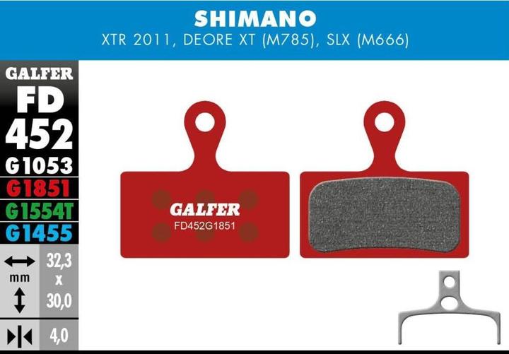 Produktbild Galfer Bike Advanced Bremsbeläge (Shimano, Semi-Metallisch)