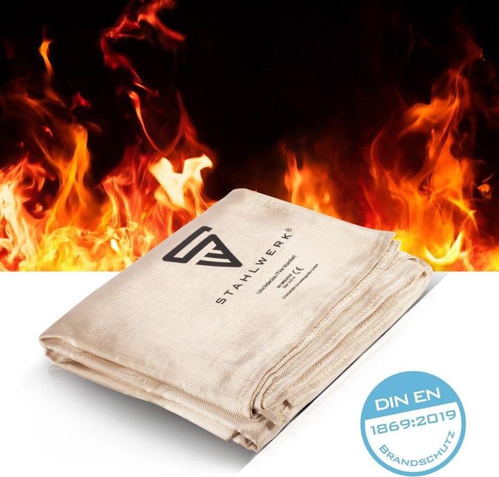 Image du produit Stahlwerk Couverture incendie 200 x 200 cm en fibre de verre DIN EN 1869:2019