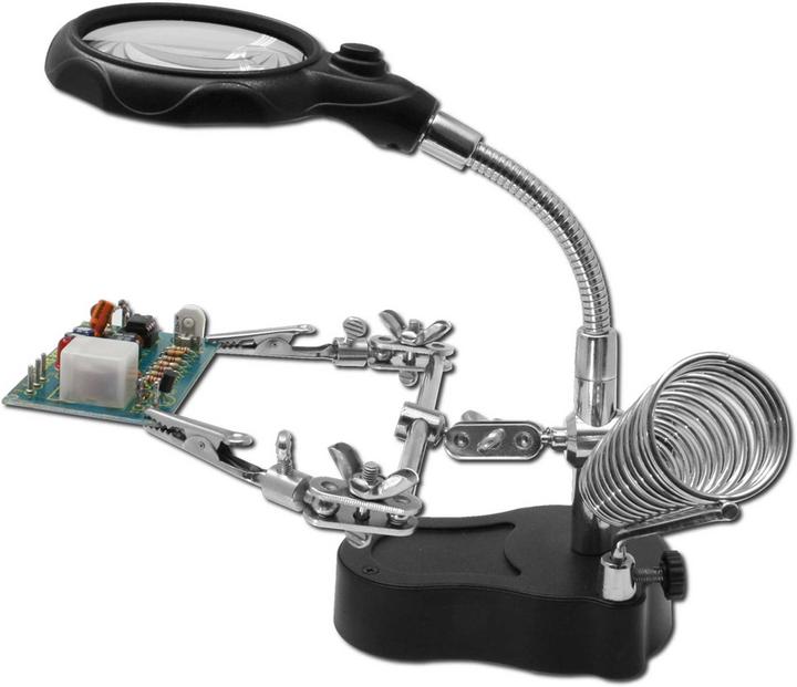 Produktbild Donau Helping Hand Mit LED-Licht Und Lupe (Lupenleuchte)
