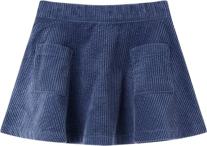 Image du produit VidaXL Jupe enfant avec poches Velours côtelé Bleu marine 128,Matière : 100 (128)