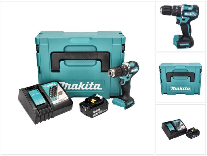 Actual product image Makita DHP 487 RT1J Battery impact drill 18 V 40 Nm Brushless + 1x battery 5.0 Ah + charger + Mak (Rechargeable battery operated)