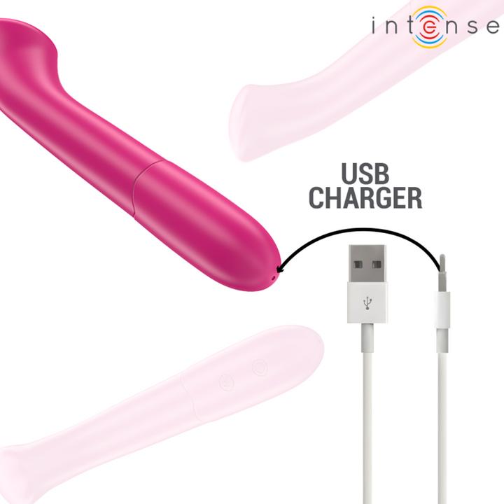Actual product image Intense Paty Vibrator 19 cm Flexible 10 Vibrations Model 2 Pink