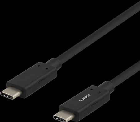 Actual product image Deltaco USB-C to USB-C cable, 1m, 60W 3A, USB 3.1 Gen, E-Marker black (1 m, USB 3.2 Gen 1)