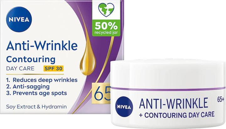 NIVEA Anti-Falten Tag 65+ (50 ml, Tagescreme, SPF 30)