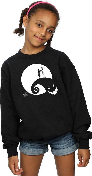 Actual product image Disney Girls Nightmare Before Christmas Moon Oogie Boogie Sweatshirt (152, 158)