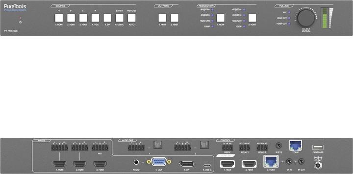 Image du produit Puretools Commutateur matriciel PT-PMS-62S Multiformat HDBaseT