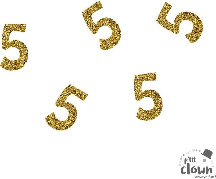Immagine prodotto P'tit Clown Zahlenkonfetti Gold glitzernd