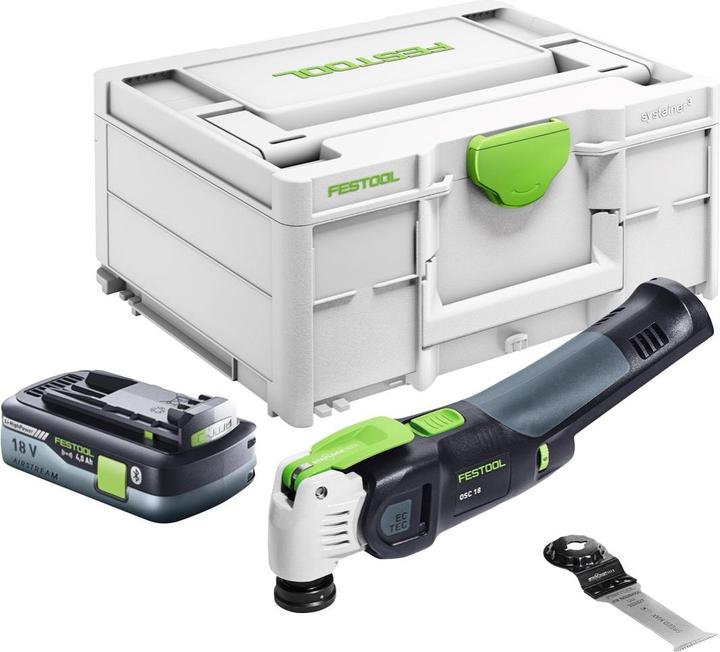 Produktbild Festool VECTURO OSC 18 E-Basic Akku Oszillierer 18 V Starlock Max Brushless + 1x Akku 4,0 Ah +