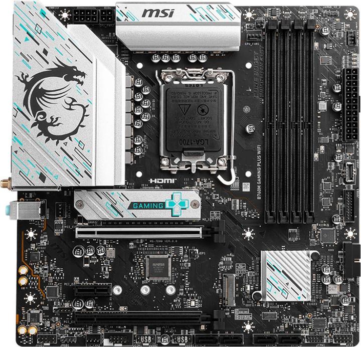 Produktbild MSI B760M GAMING PLUS WIFI (LGA 1700, Intel B760, mATX)
