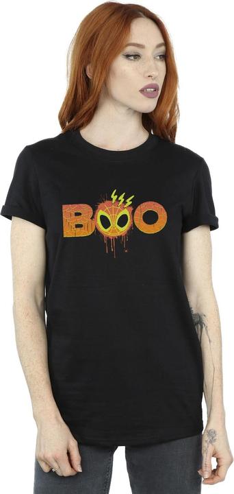 Actual product image Spiderman Womens/Ladies Boo Cotton Boyfriend T-Shirt (4XL)
