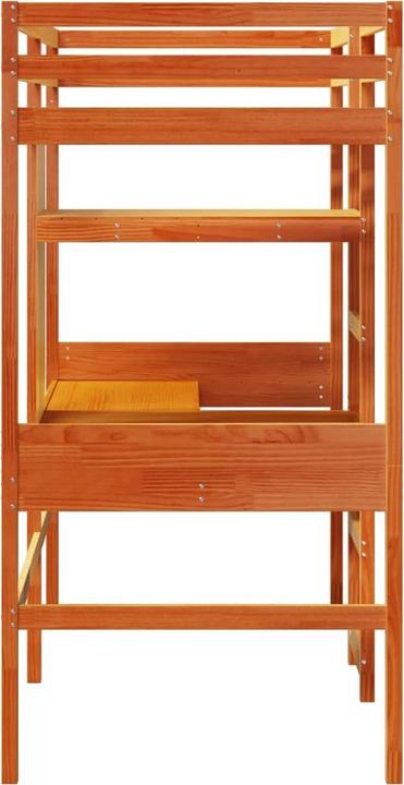 Produktbild VidaXL Hochbett mit Schreibtisch & Ablagen (90 x 200 cm)