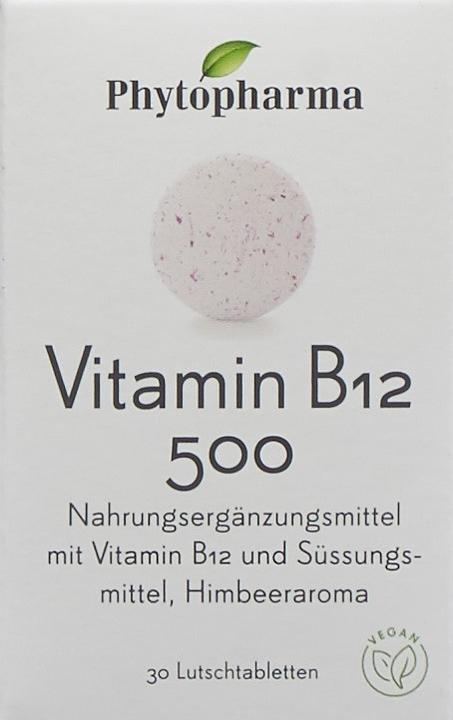 Actual product image Phytopharma Vitamin B12 Lutschtablette 500 mcg (30 Piece, Pills, 40 g)