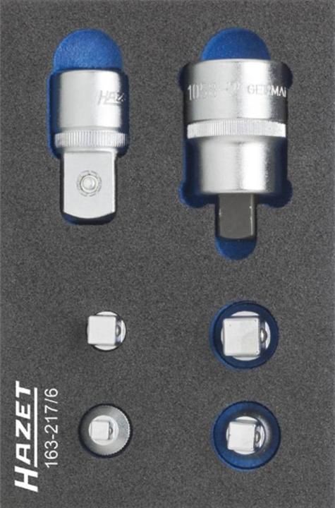 HAZET Serie di adattatori 163-217/6 ∙ Attacco quadro, cavo, 6,3 mm (1/4 di pollice), Attacco quadro…