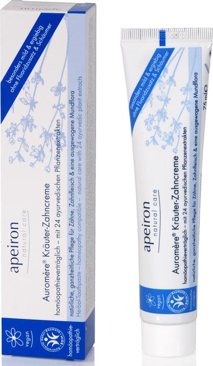 Actual product image Apeiron Auromère Herbal Toothpaste Homeopathic Compatible (75 ml)