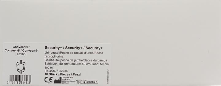 Immagine prodotto Conveen Security Plus Leg Bag 500 ml 50 cm Back Valve sterile, 10 pezzi