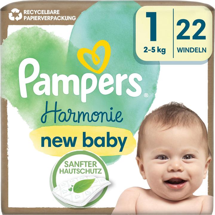 Produktbild Pampers Harmonie (Gr. 1, Tragepack, 22 Stück)