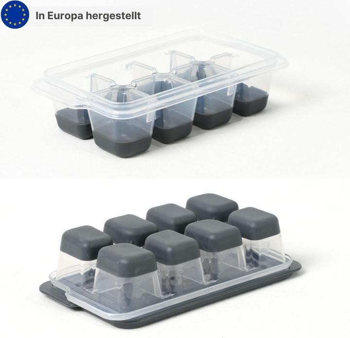 Produktbild B-Home Eiswürfelbehälter mit Deckel Eiswürfelform Eiswürfelschale