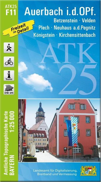 Image du produit ATK25-F11 Auerbach i.d.OPf. (Carte topographique officielle au 1:25000)
