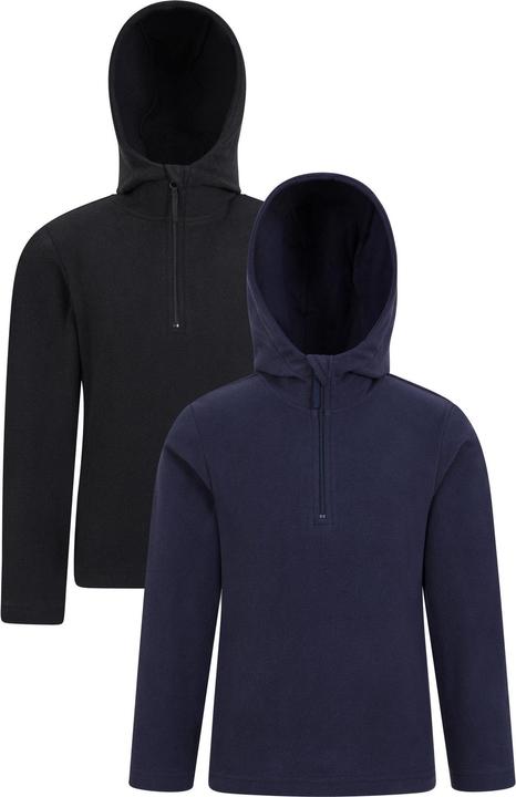 Mountain Warehouse Camber Kapuzenpullover mit kurzem Reissverschluss (2erPack)