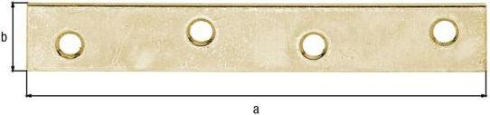 Immagine prodotto Alberts Connettore piatto 100 x 15 mm, giallo galvanizzato, 1 pz. (Connettori piatti, 1 pz.)