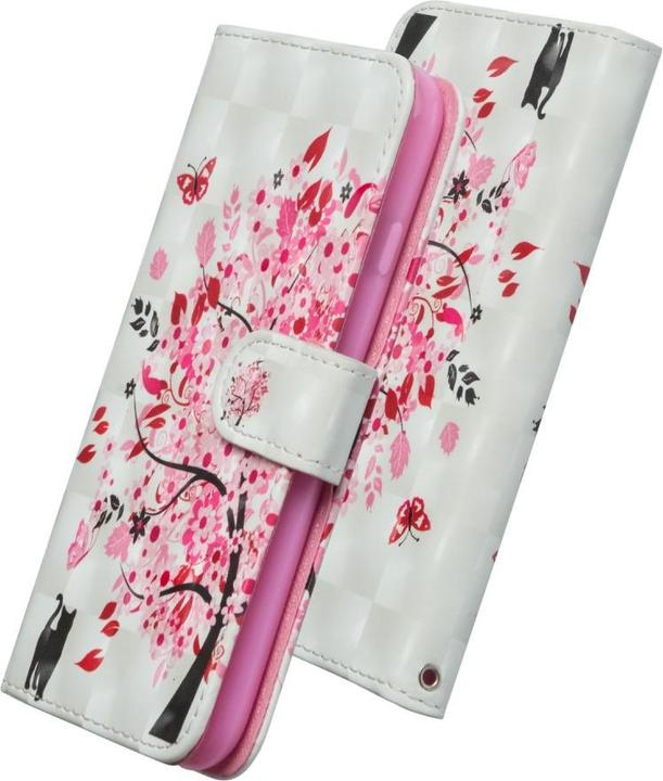 Produktbild Cover-Discount Google Pixel 5 - Etui Glitzer Effekt Baum rosa (Google Pixel 5)
