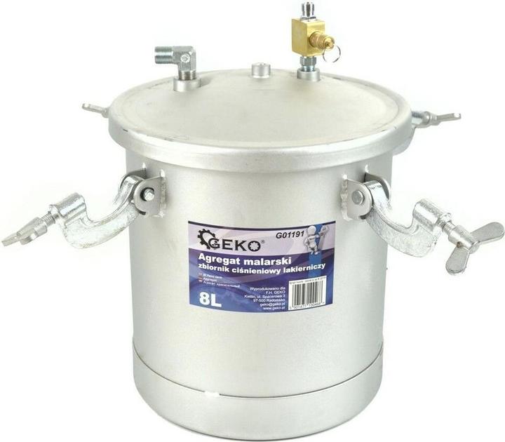 GEKO Serbatoio di vernice + tubo flessibile + pistola, 8l