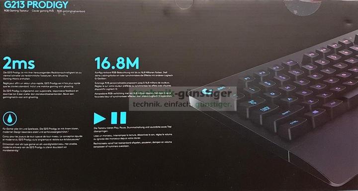 Immagine prodotto Logitech G G213 Prodigy (DE, Cablato)