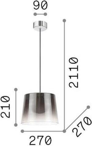 Actual product image Ideal lux FADE G9 pendant light ⌀270mm dimmable amber warm white 271316 (G9, 370 lm)