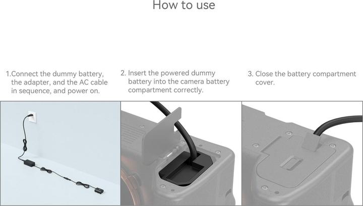 Produktbild SmallRig NP FZ100 Dummy Battery with Power Adapter (European standard) (Akku)