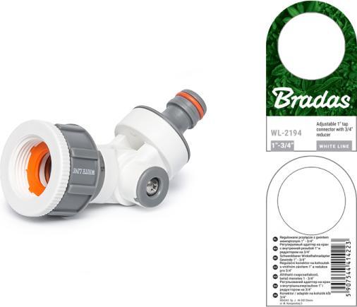 Produktbild Bradas Gelenk-Hahnstck WHITE LINE, 1 - 3/4" Innengewinde (Kupplung, 101.60 mm)