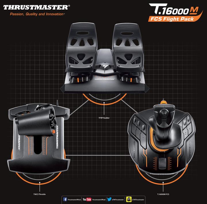 Immagine prodotto Thrustmaster T.16000M FCS Flight Pack (PC)