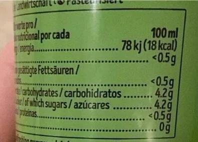 Nutritional values and ingredients Nightwatch Focus & Power Extreme Energy Drink Organic (1 x 25 cl)